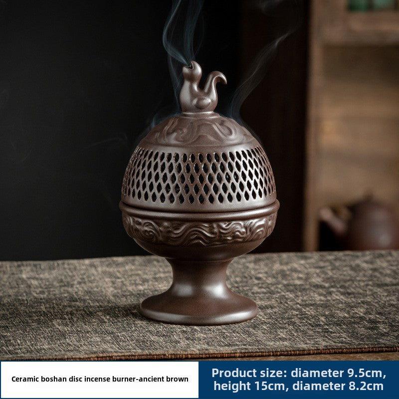 Ceramic Antique Incense Burner Household Incense Burner Buddhist Incense Sandalwood Zen Incense Burner Agarwood Ornaments